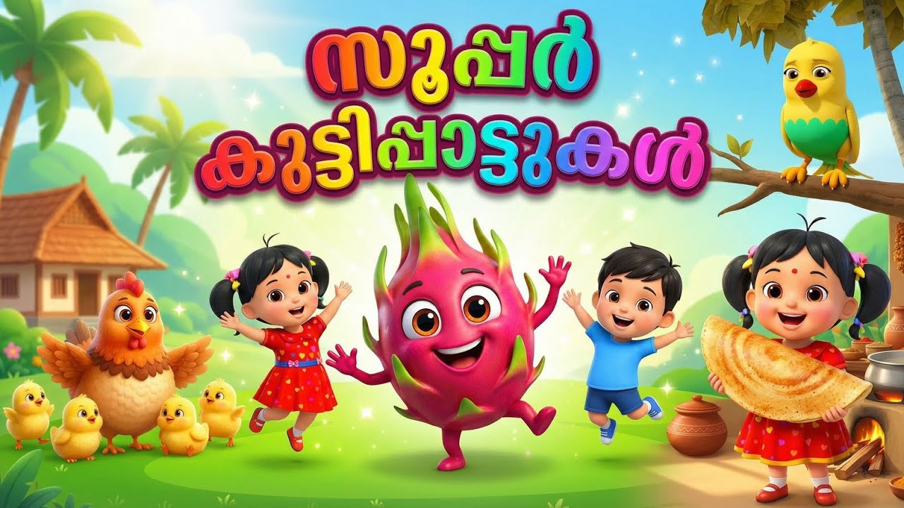 കുട്ടികൾക്കായി സൂപ്പർ കുട്ടിപ്പാട്ടുകൾ | Malayalam Nursery Rhymes