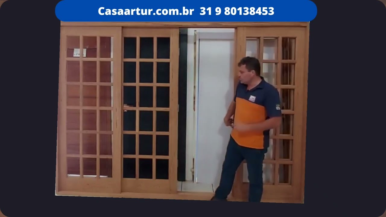 porta de correr em madeira 4 folhas @casaarturportasjanelas127