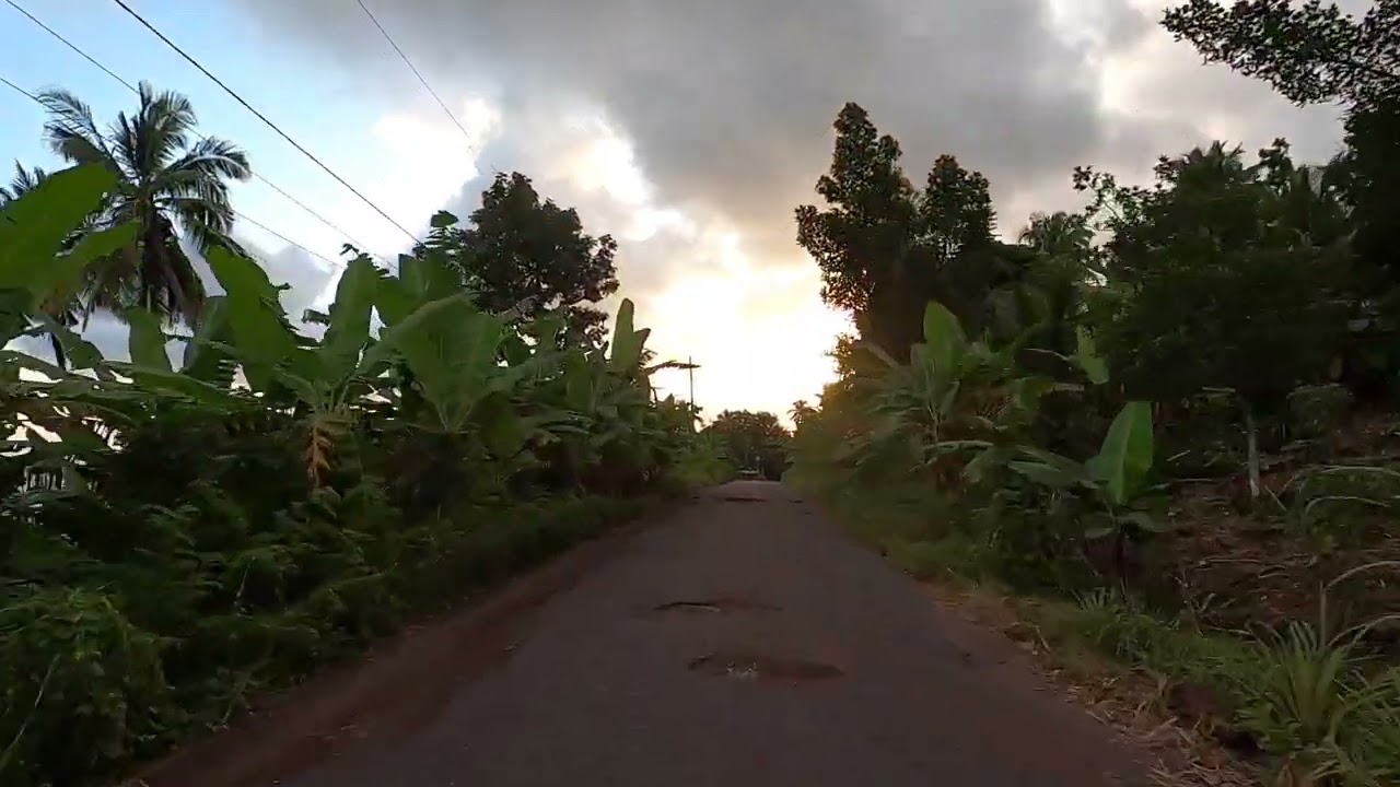 Comores Grande Comore Route dans le centre de l'île Gopro / The Comoros Ngazidja Road in the island
