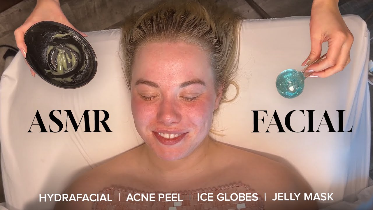 Relaxing ASMR Facial | Skin Tracing, Gua Sha, & Jelly Mask