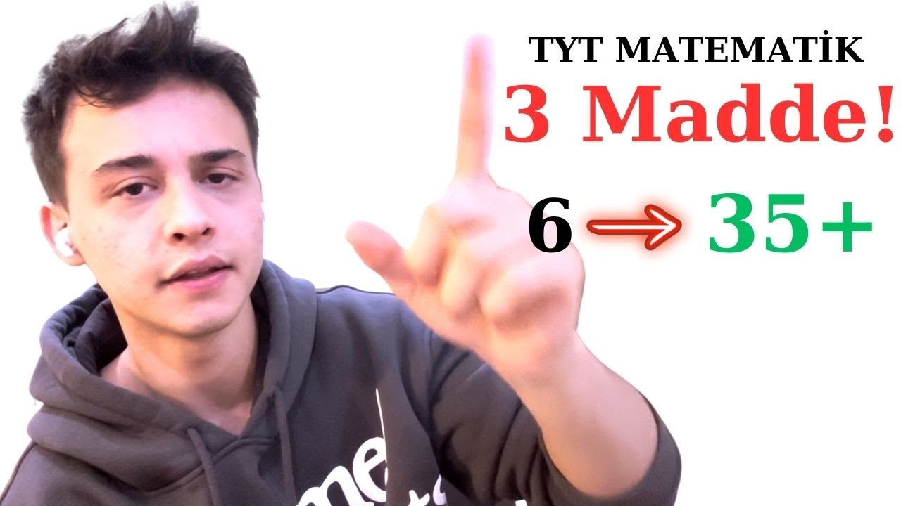 TYT Matematik bu 3 madde ile 35+ yapacaksın! YKS Derece Yaptıran Tavsiyeler
