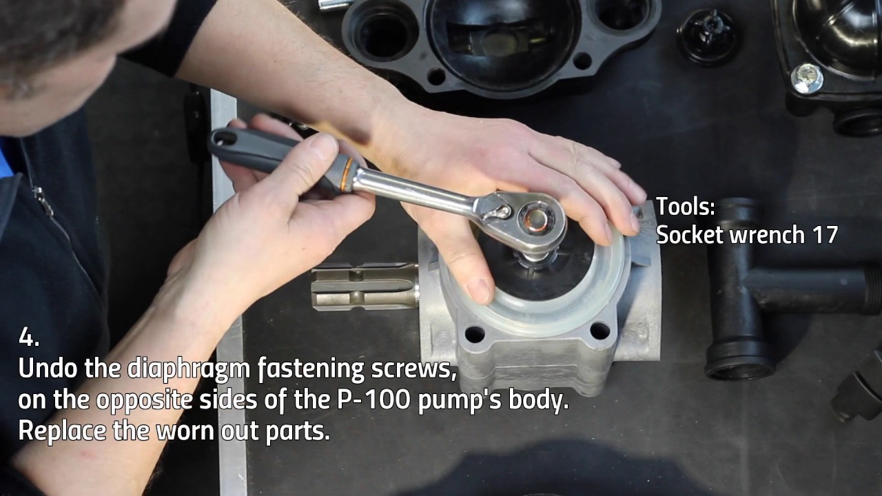 Agroplast P-100 pump - diaphragm replacement guide