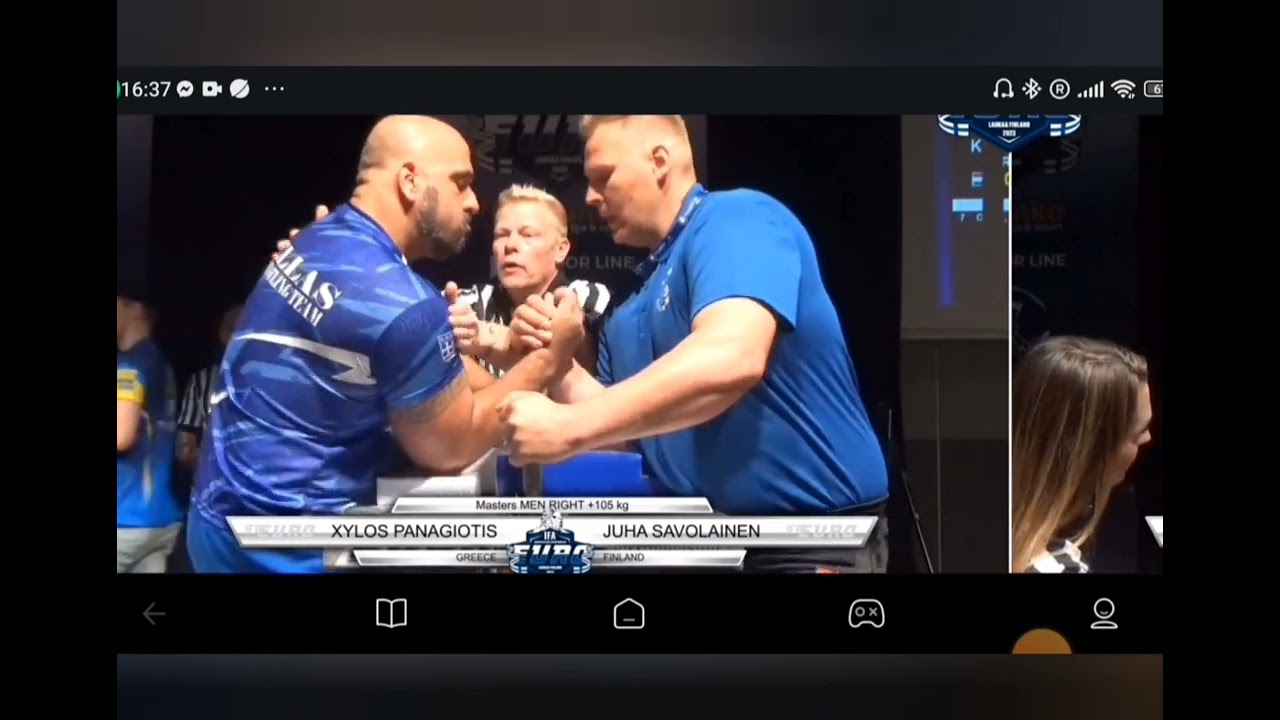 Pangiotis Xilos. European Arm Wrestling Championship 2023. Finland