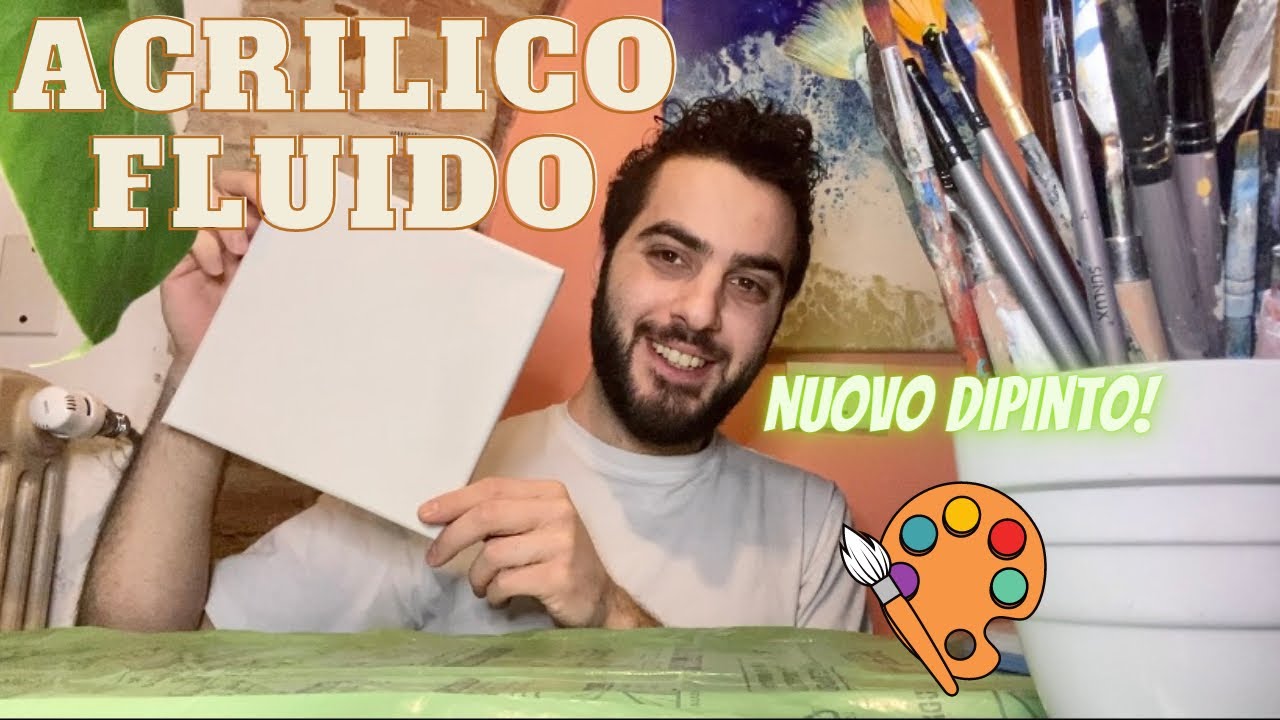 Splash! ACRILICO FLUIDO, facciamo un quadro 20x20 - Acrylic pouring art