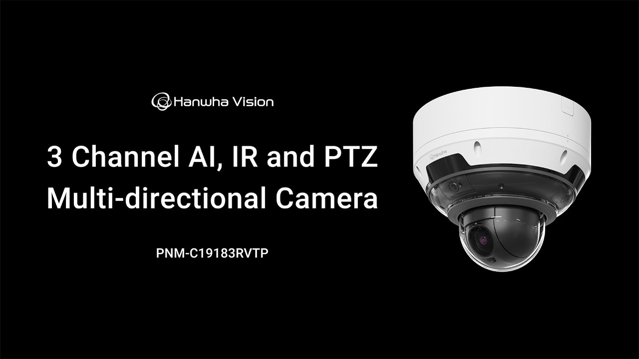 3 Channel AI, IR and PTZ Multi-directional Camera | Hanwha Vision America