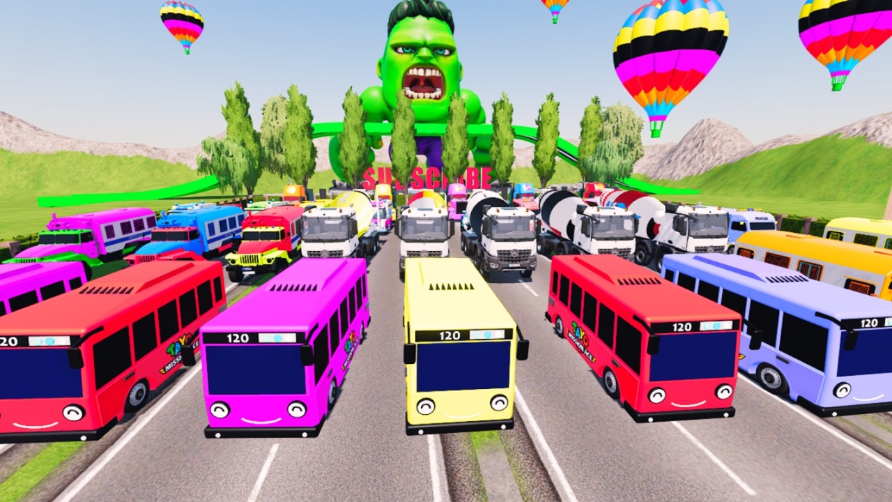 TRANSPORTING ALL CARS, POLICE CARS, AMBULANCE, FIRE TRUCK OF COLORS! WITH TRUCKS! - FS 22