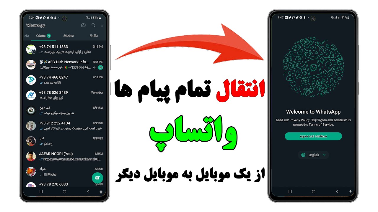 چطور یک پیام واتساپ را در کمتر از یک دقیقه انتقال دهید؟ / انتقال پیام های واتساپ به گوشی دیگر