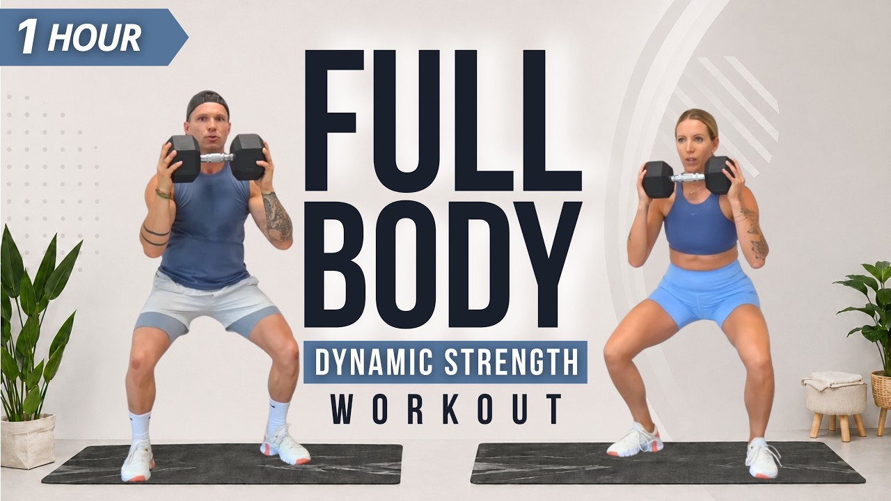 1 Hour FULL BODY WORKOUT with DUMBBELLS | Build Muscle & Move with Power