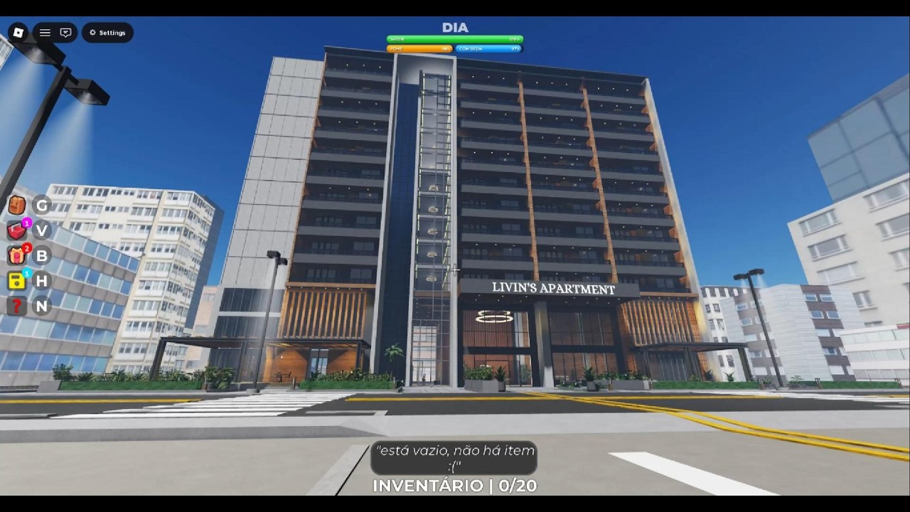 SOBREVIVENDO NO APARTAMENTO NO ROBLOX 😱🏢🌙 | NÃO POSSO SAIR À NOITE! Pt:1