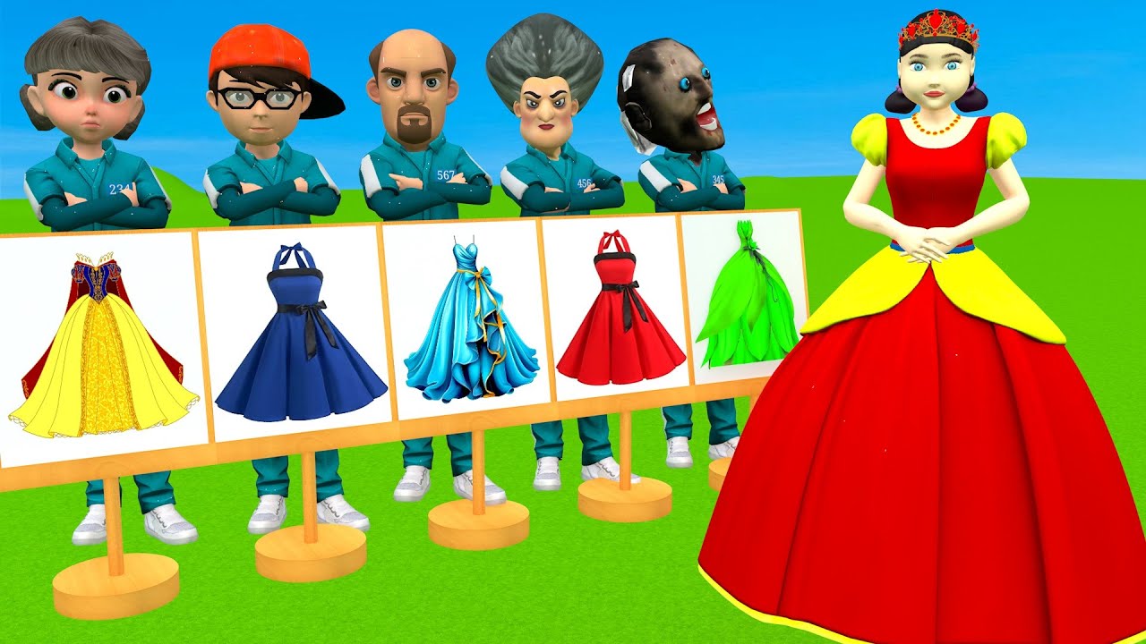 Scary Teacher 3D vs Squid Game Help Squid Doll Change Princess Dress vs Dressing Room 5 Challenger