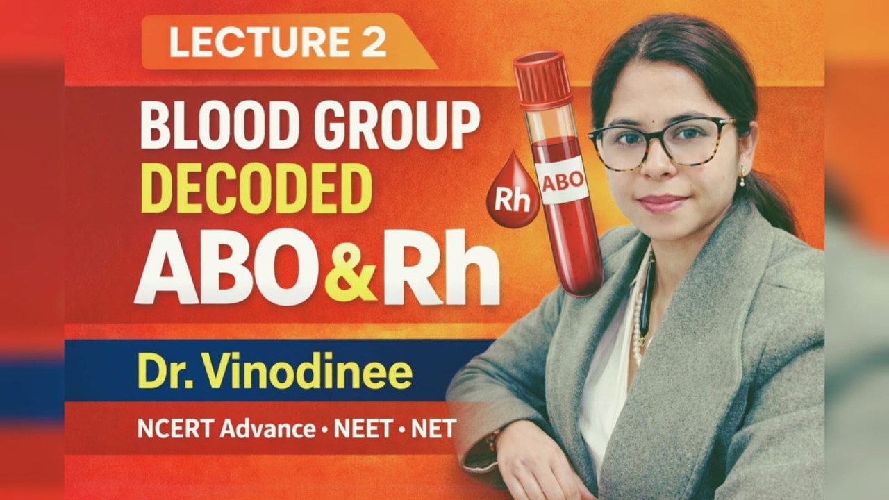 L-2 Blood Groups Decoded | ABO & Rh System Explained Clearly | NEET | NET | NCERT-Advanced level |