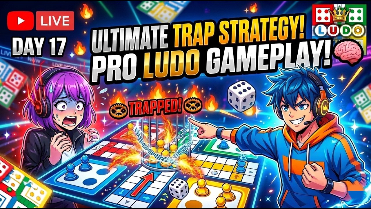 Pro Level Ludo Gameplay!  🎲 Ultimate Trap Strategy🪤 Day 17 (Master the Trap)