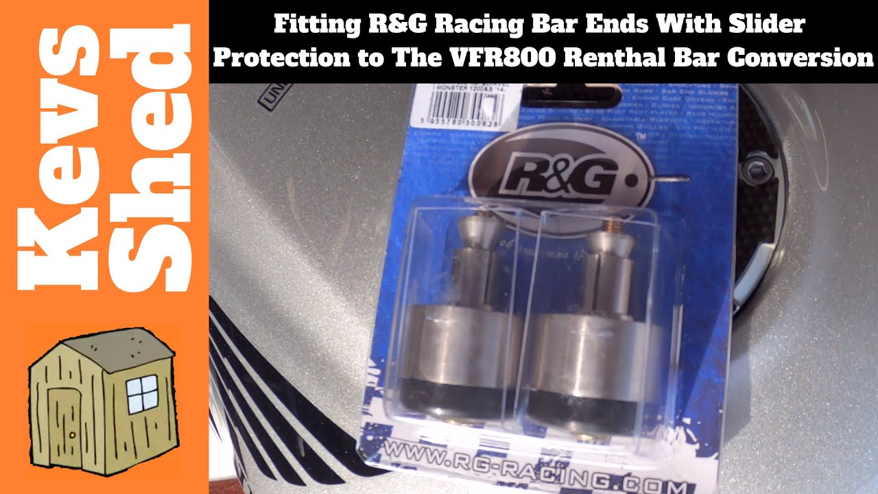 Fitting R&G Racing Bar End With Slider Protection to The VFR800 Renthal Bar Conversion