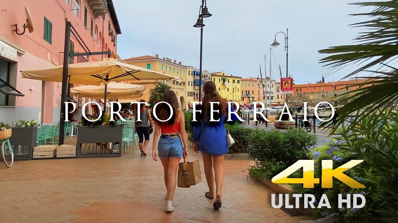 ❤️ 4K WALK IN PORTO FERRAIO ELBA | Walking tour in City Center of Porto Ferraio UHD (60fps)