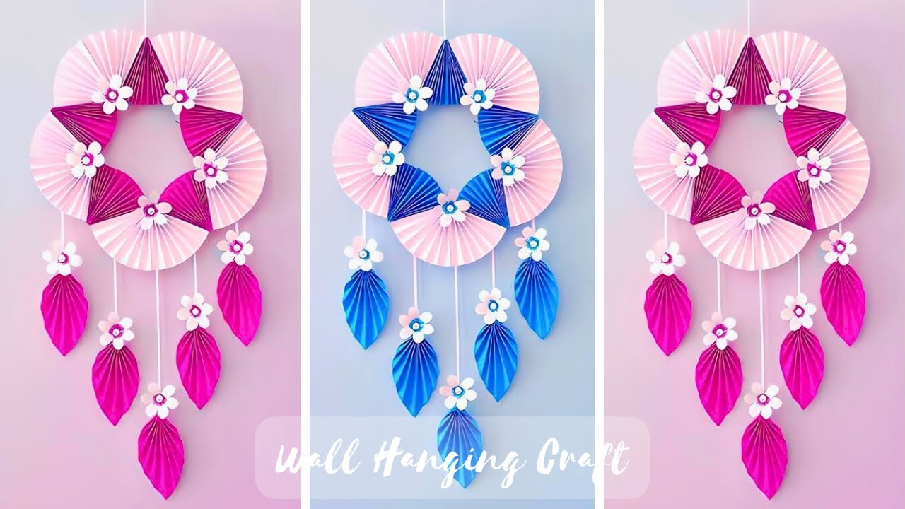 Unique Flower Wall Hanging / Quick Paper Craft For Home Decoration Easy Wall Mate DIY Wall Decor