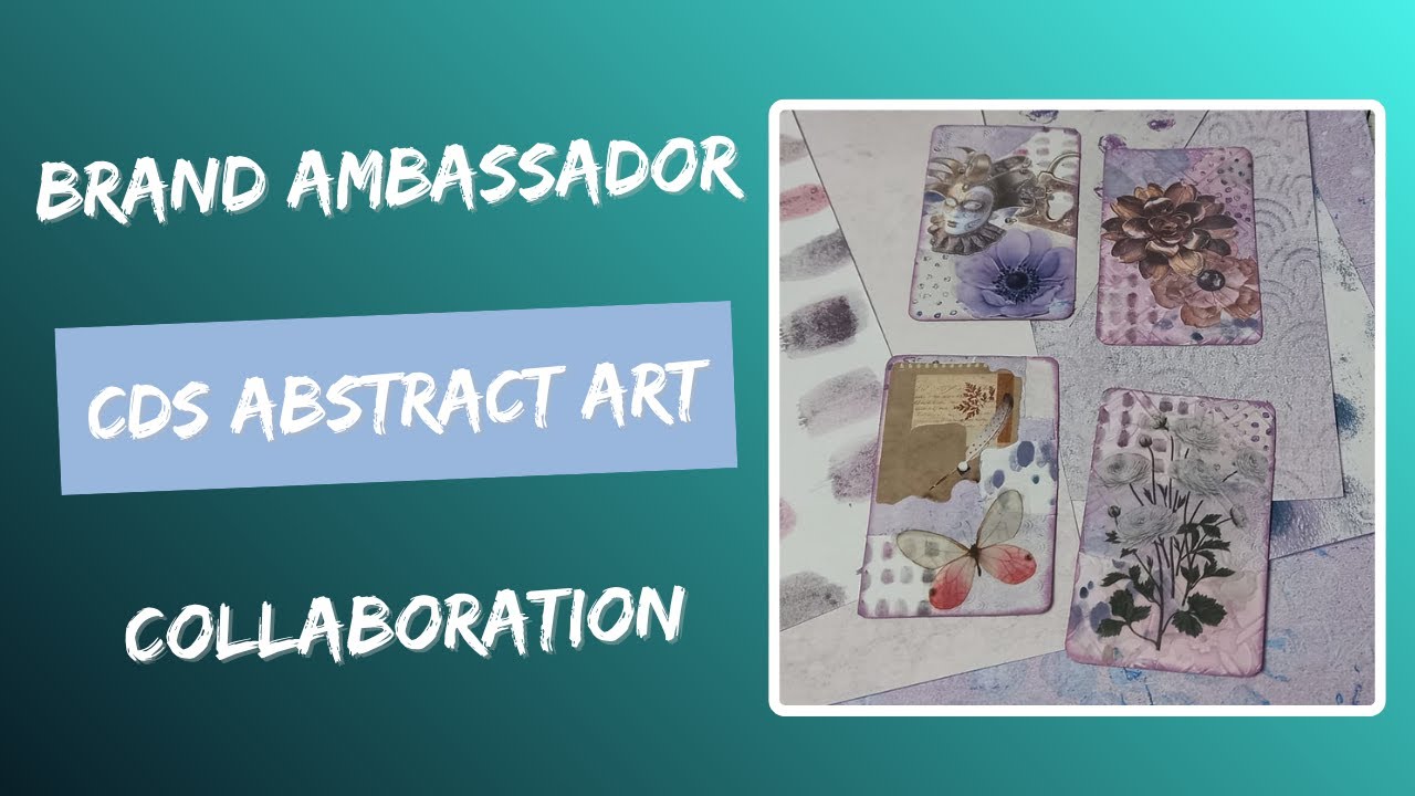 Collaged Tags with Wisteria Sky :: Brand Ambassador Collaboration for CDS Abstract Art