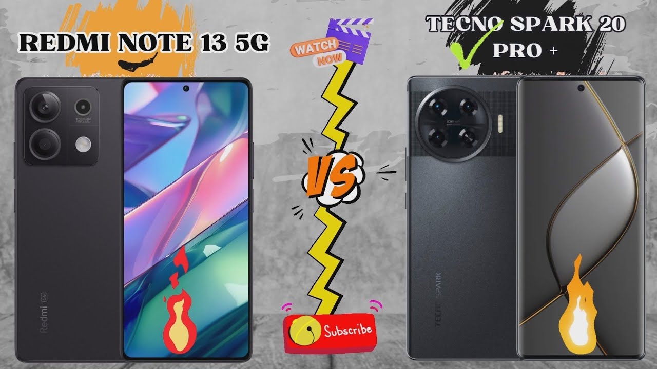 REDMI NOTE 13 5G Vs TECNO SPARK 20 PRO PLUS Spesification and Comparison ! #redminote13series #tecno