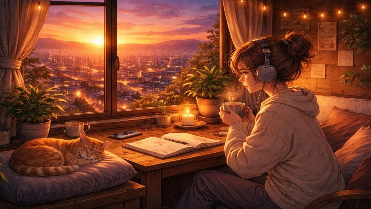 Sunset Study Session | Calm Lofi for Focus 🌙