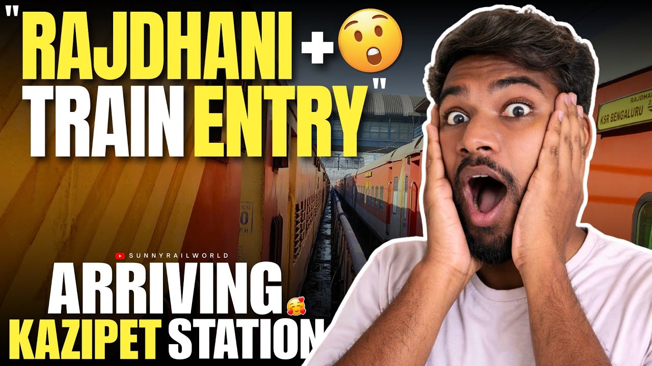 Rajdhani Express పక్కన Kazipet Express ఎంట్రీ! 😲 | Kazipet Station Arrival🚆 | SunnyRailWorld