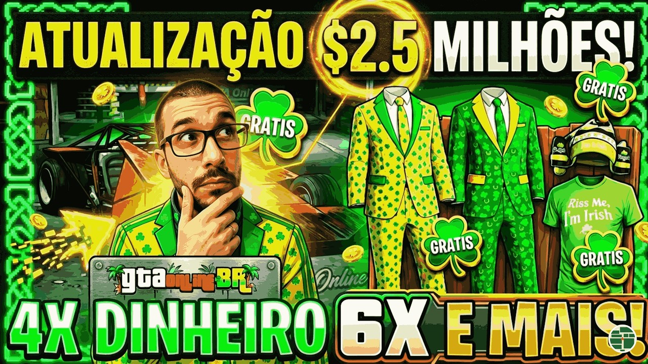 $2.5 MILHÕES GRÁTIS! ATUALIZAÇÃO SEMANAL DO GTA ONLINE! 6X MAIS DINHEIRO, NOVOS CARROS GRÁTIS! 12/03