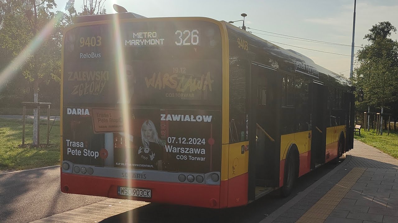 Linia 326 ( Trasa Skrócona ) - Solaris Urbino 12 III Hybrid #9403 ( ReloBus )