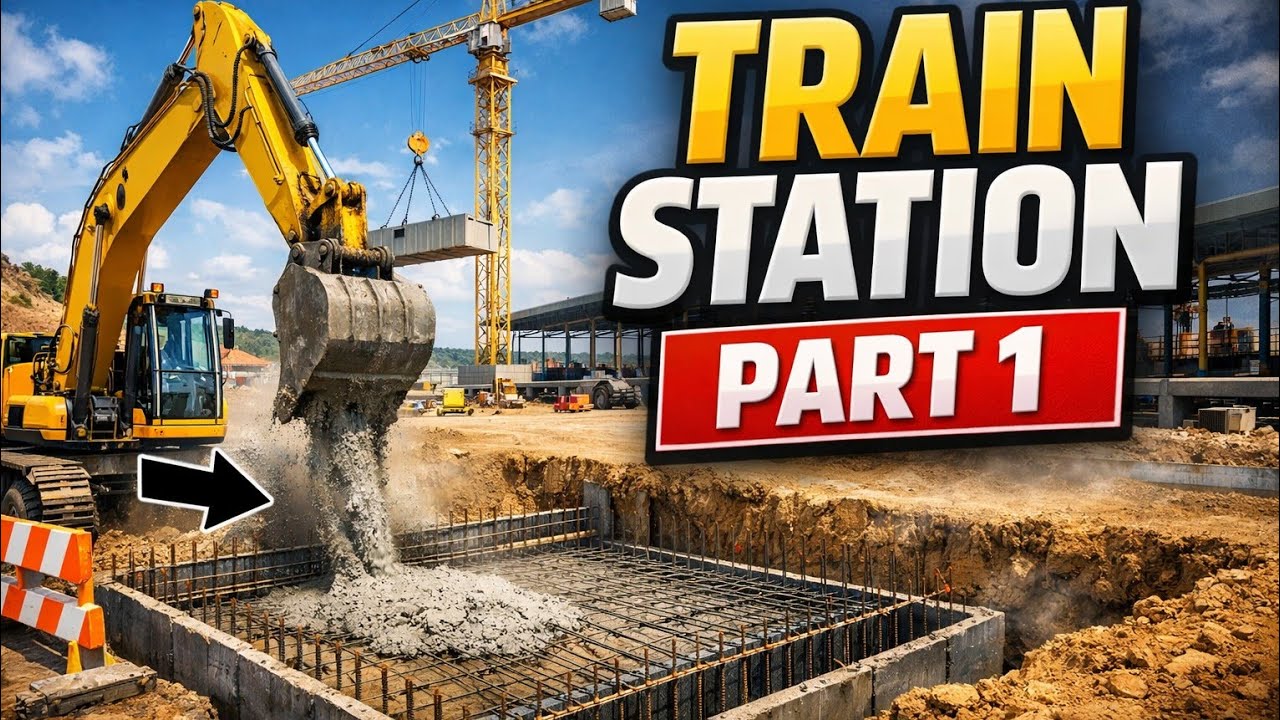 Heavy Machinery at Work! Train Station Part 1 | Construction Simulator