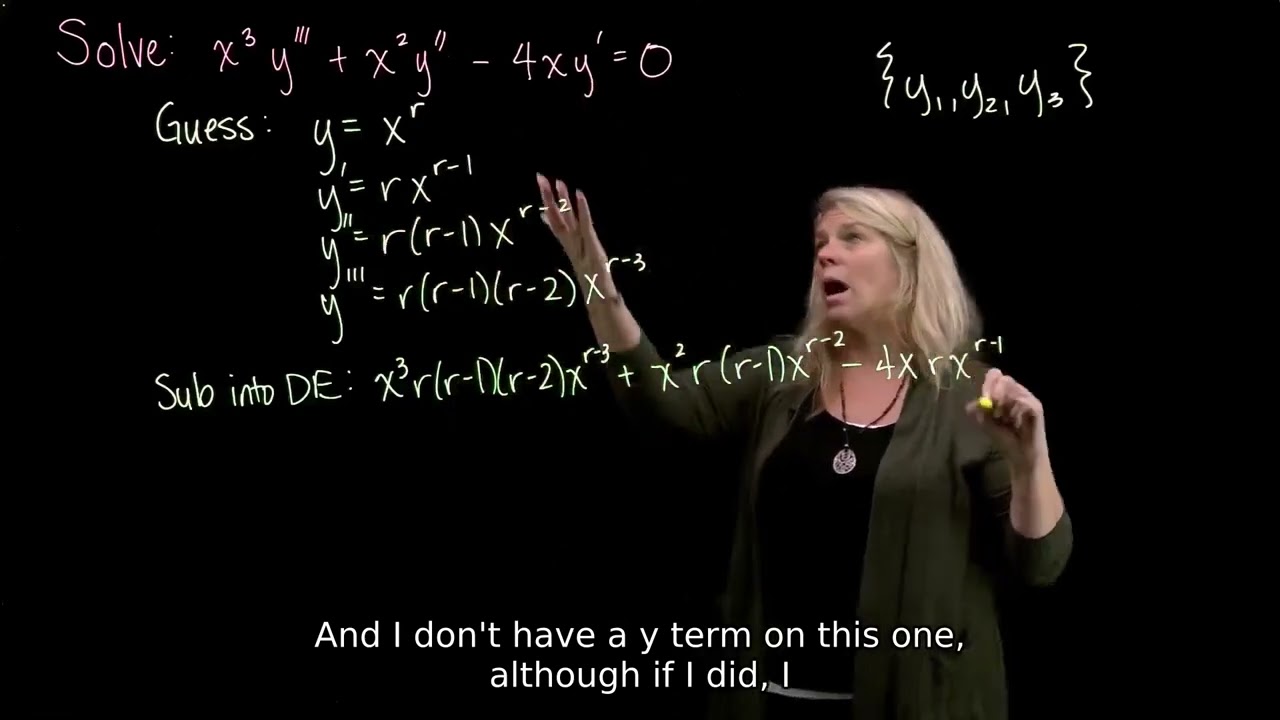 Third-Order Cauchy-Euler Equation Example