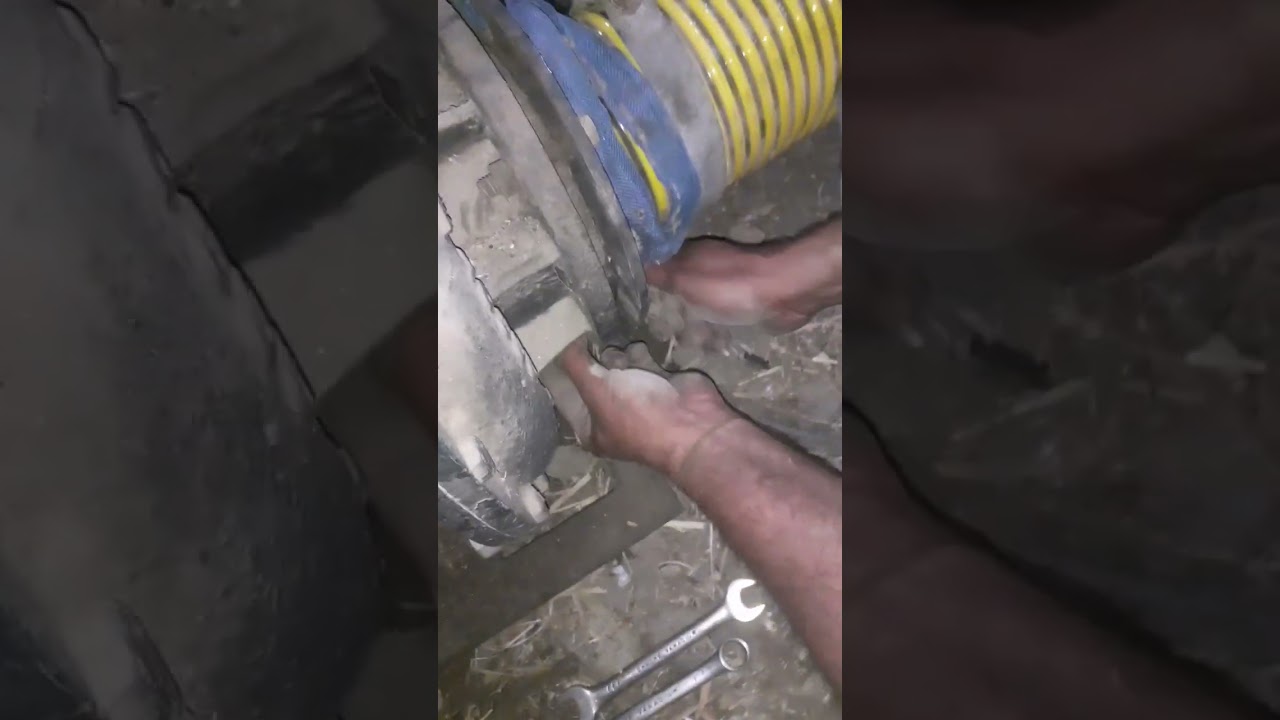 تنزيل خرطوم 6 بوصه داخل ماسوره 8 بسبب كسر في الماسوره
