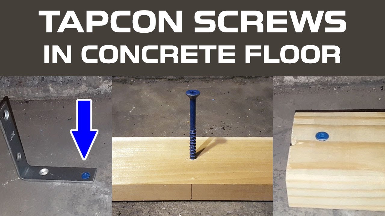 Tapcon concrete screws into concrete floor | attach wood to concrete floor with Tapcons