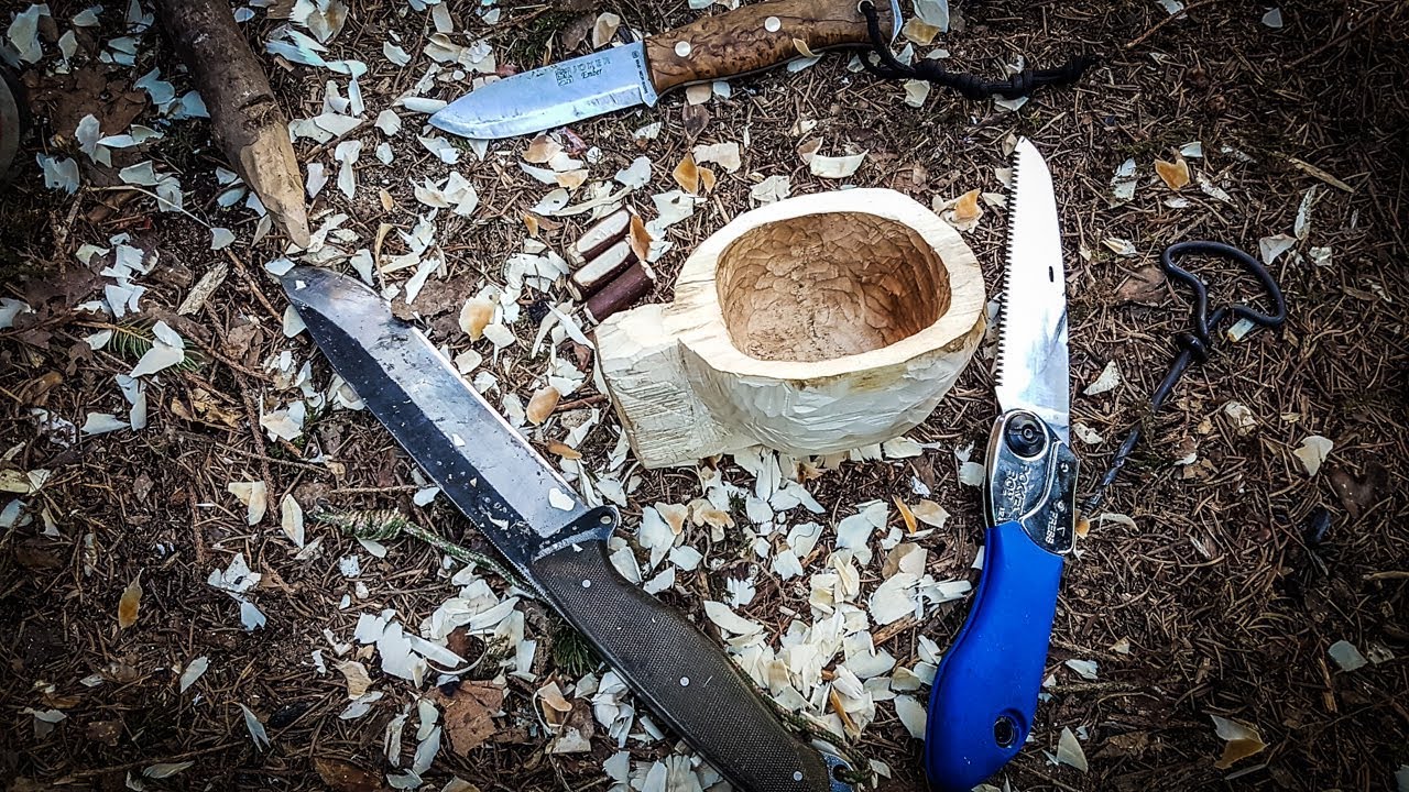 Kuksa, tasse en bois sculptée à la main (bushcraft)