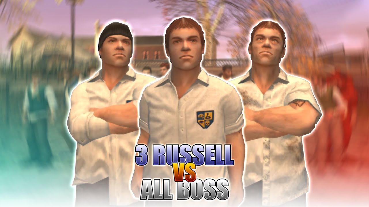 BULLY SE : 3 Russell (all 800 HP) vs All Bosses (No Davis) Full HD