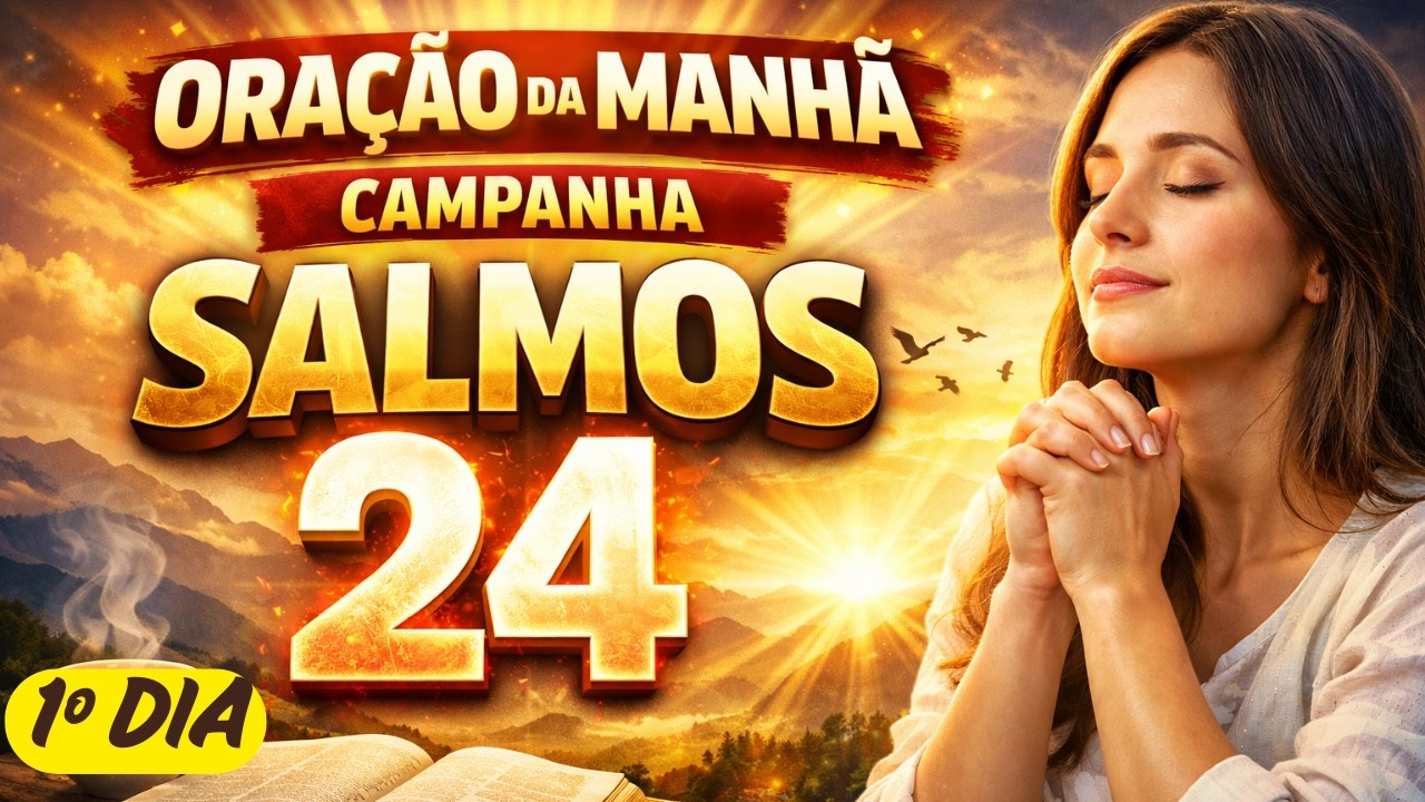 ORAÇÃO DA MANHÃ NÃO SE PREOCUPE COM O AMANHÃ | Campanha SALMOS 24 Para Receber as Bençãos