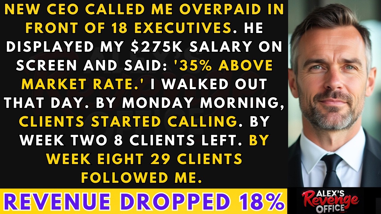 New CEO Called Me OVERPAID At Meeting—I Walked Out And Their Revenue Dropped 18% | Office Revenge