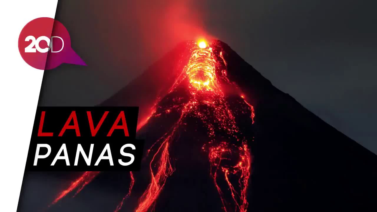 Mengerikan! Video Gunung Mayon Keluarkan Lava Panas