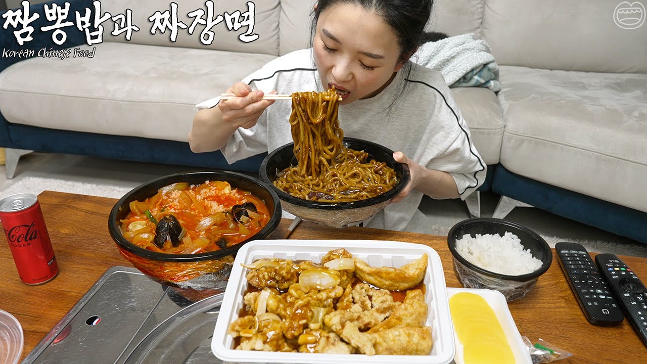 Настоящий Мукбан :) От похмелья, рис Чамппонг и Чачжанмён ☆ Корейско-китайская еда