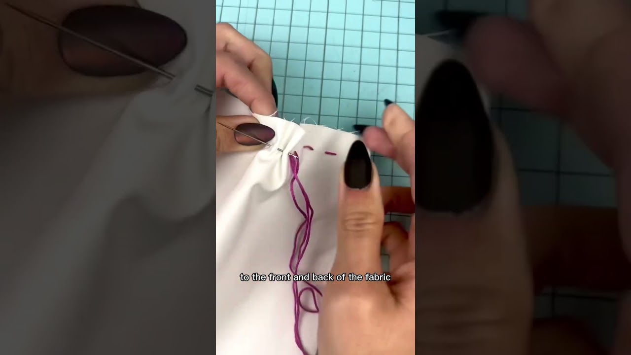 The Running Stitch is a basic hand sewing stitch with several uses including basting and gathering