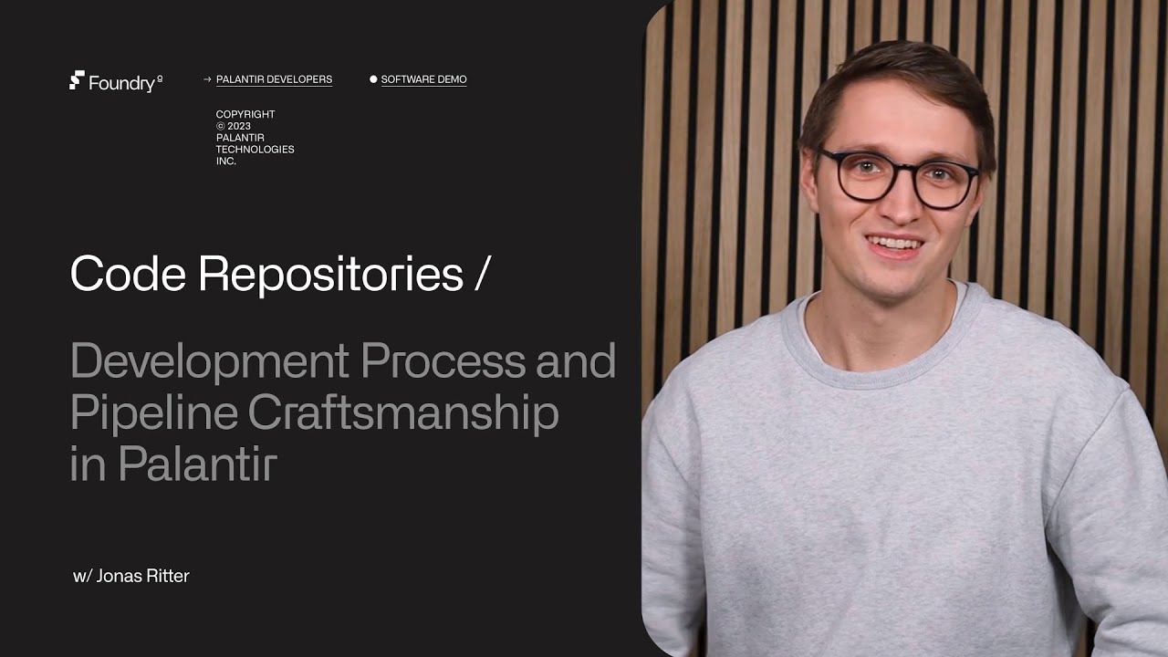 Code Repositories | Development Process and Pipeline Craftsmanship in Palantir Foundry