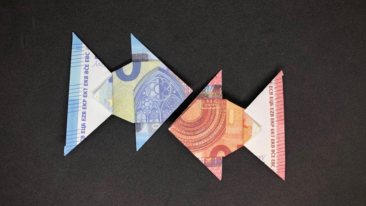 Geldscheine falten für Geldgeschenke 🐠 Fisch 🐟 einfach Geld falten zum Geburtstag & Hochzeit