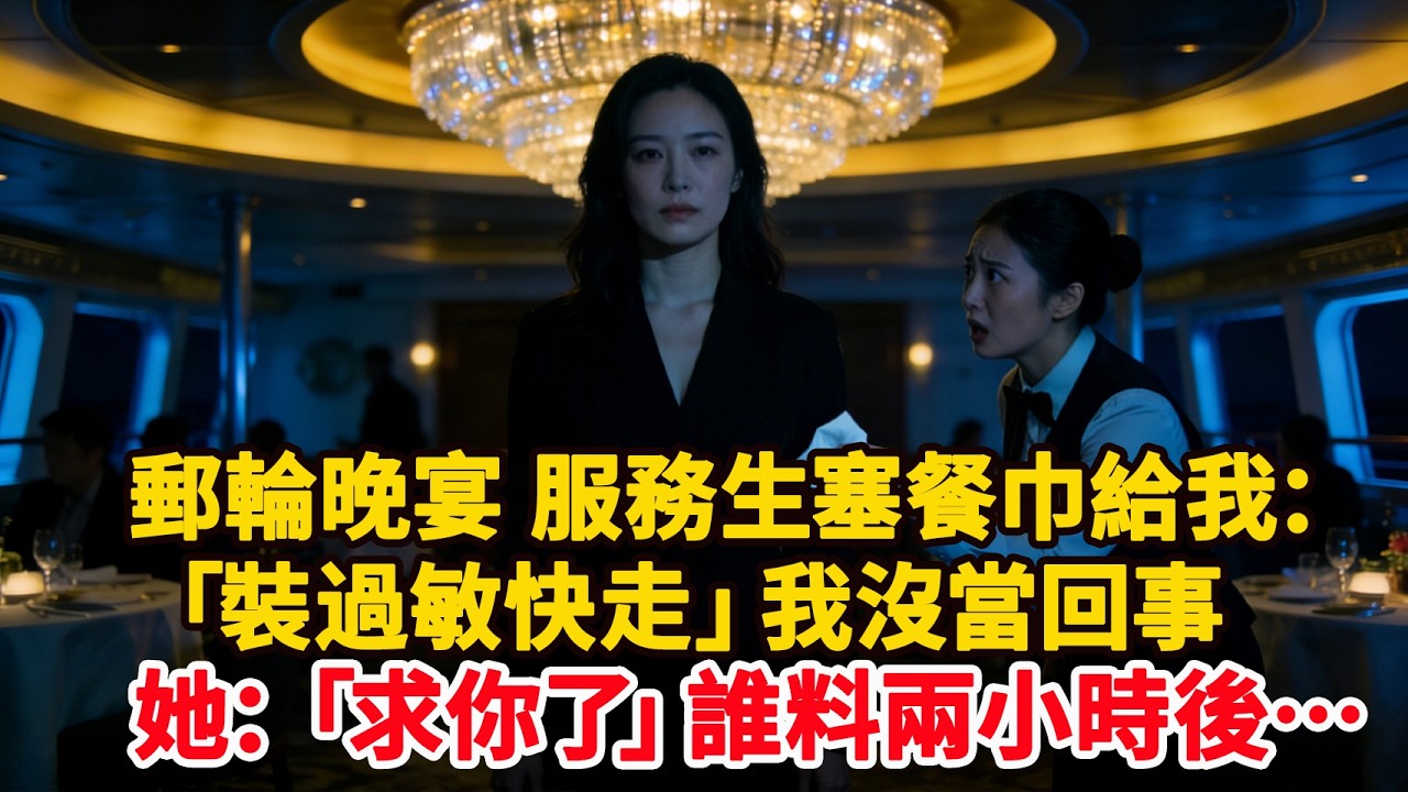 郵輪晚宴 服務生塞餐巾給我：「裝過敏快走」我沒當回事她：「求你了」誰料兩小時後…#為人處世 #正能量 #故事分享 #生活經驗 #情感