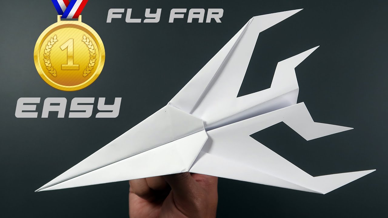 How To Make A Paper Airplane That Flies Far 10000 Feet || EASY - paper plane