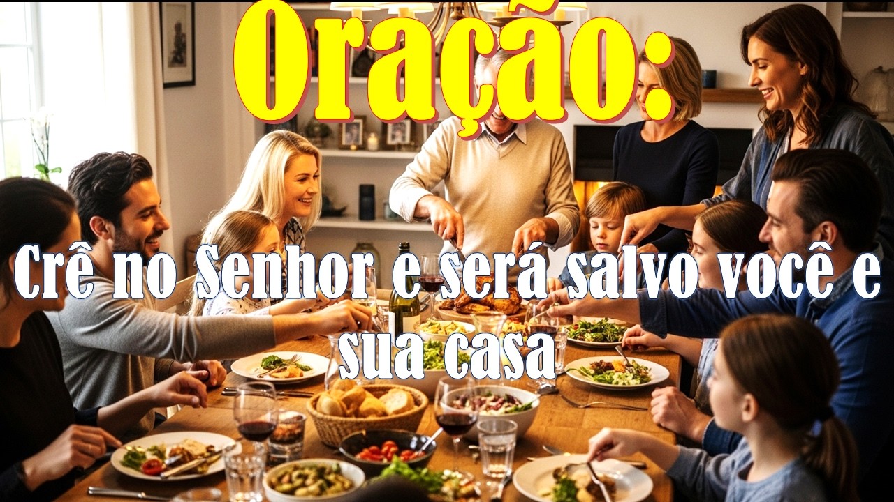 ORAÇÃO: Crê no Senhor e será salvo você e sua casa...1 Tm  5: 8 #oração#familia