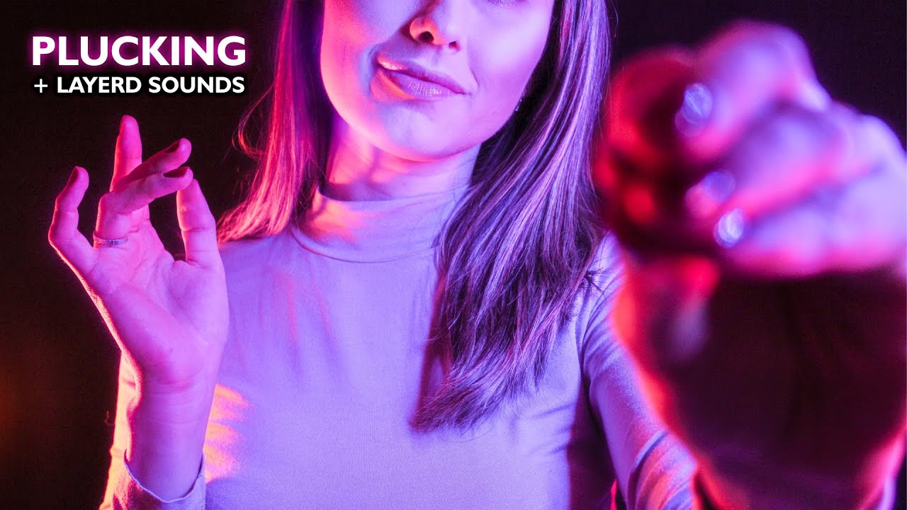 ASMR Plucking Negative Energy With Layered Sounds ✨ Hand sounds, finger fluttering, mouth sounds, +