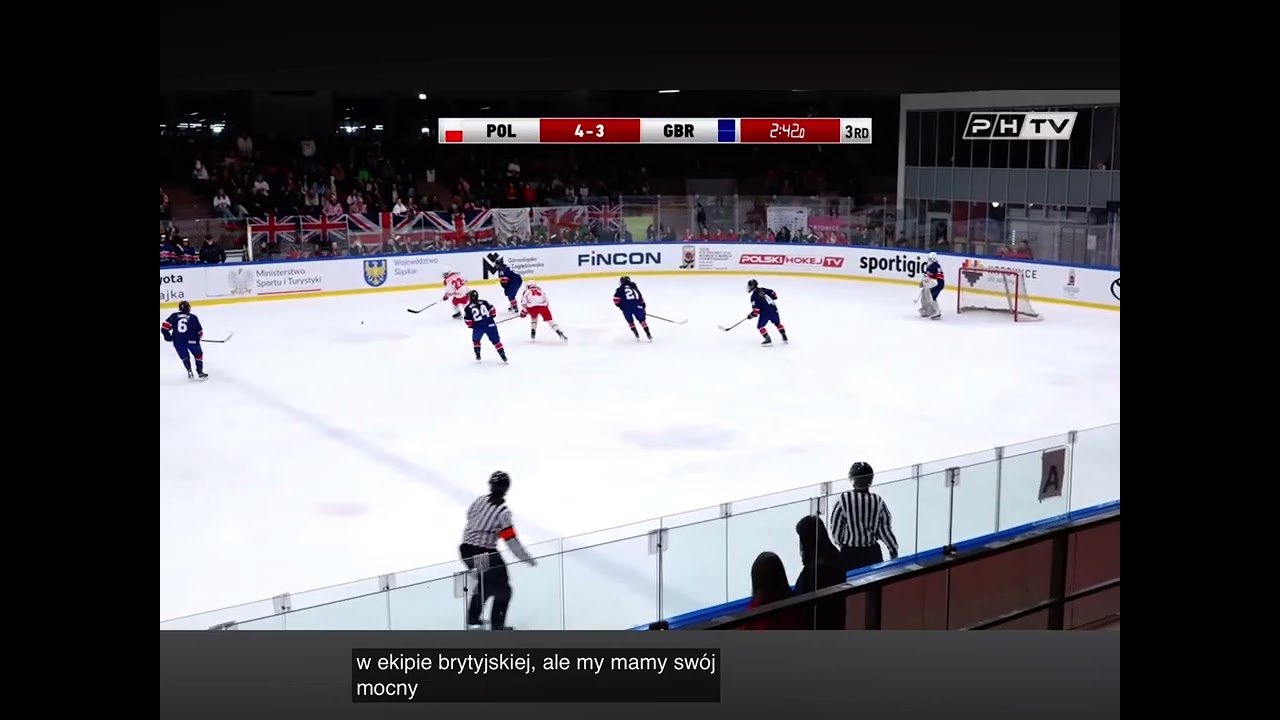 Olivia.Bath no 21 GBu18's IIHF World Championships v Poland assist to goal