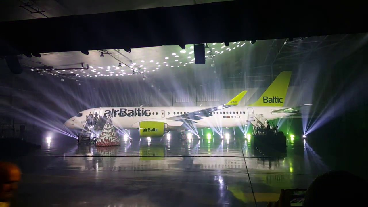 WORLD'S FIRST Bombardier CS300 Inauguration Ceremony Air Baltic Riga Latvija