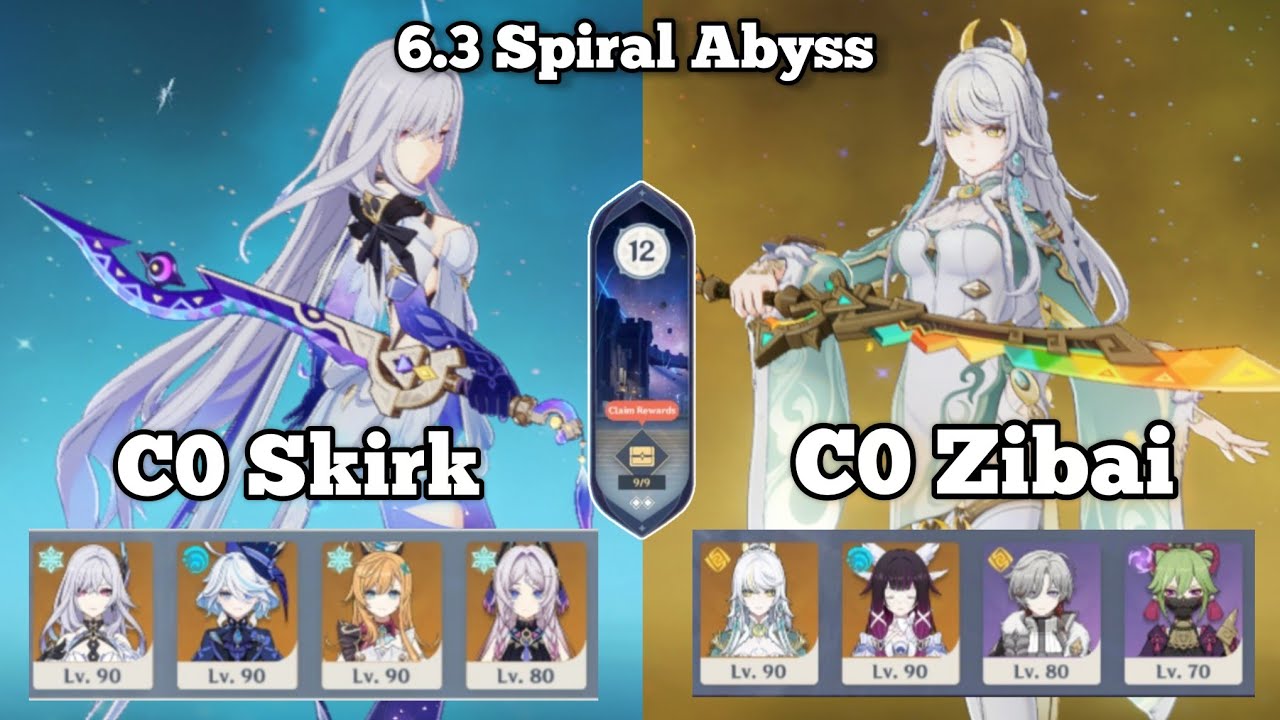 C0 Skirk vs C0 Zibai &ndash; Can F2P REALLY Clear 6.3 Spiral Abyss? 🤔