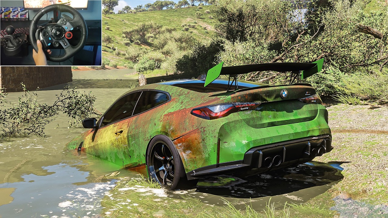 Rebuilding BMW M4 Competition G82 2021 - Forza Horizon 5 | Logitech G29 Stering Wheel Gameplay