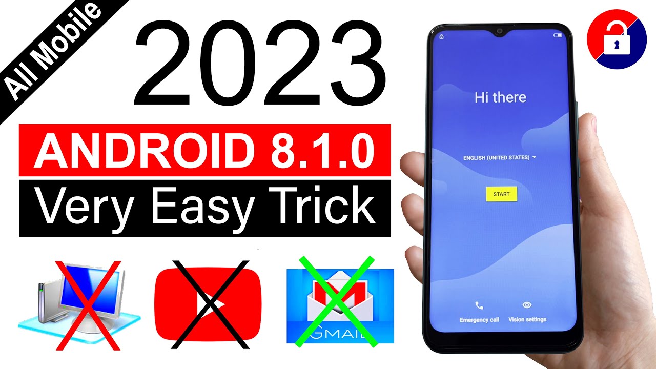 Разблокировка FRP для всех мобильных устройств Android 8.1.0 ✅ 2023 | Простой способ без ПК
