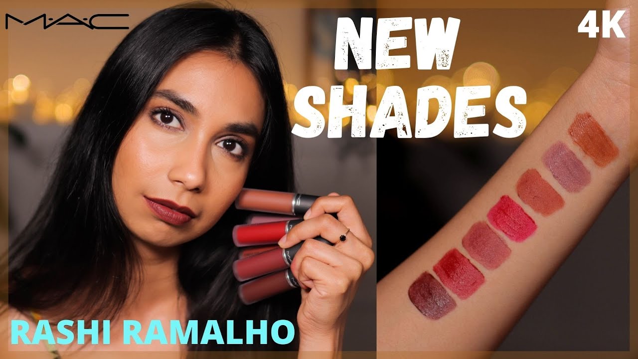 MAC Powder Kiss Liquid Lipstick Swatches [2021 Shades] on Brown Skin