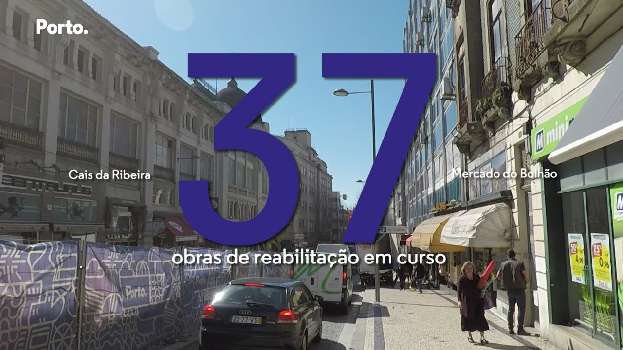 37 obras de reabilitação em curso entre o Cais da Ribeira e o Mercado do Bolhão
