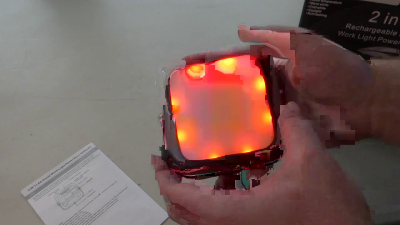 GEARTIST 2 in 1 rechargable flood work light power bank Review